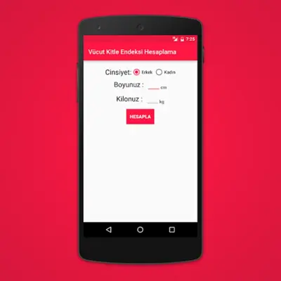Vücut Kitle Endeksi Hesaplama android App screenshot 4
